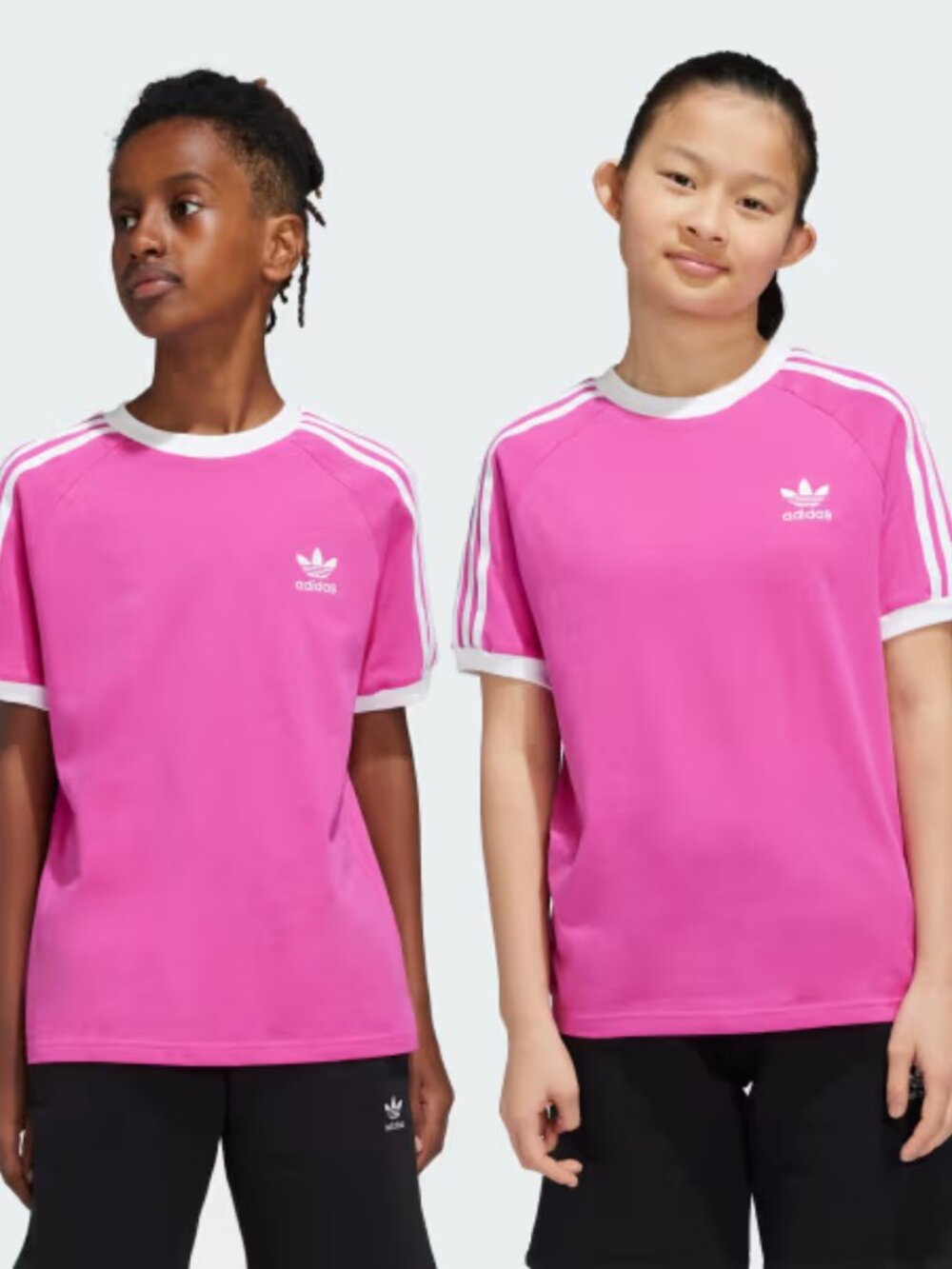 adidas Originals Adicolor Fuchsia 3-Stripes T-shirt - Youth Large